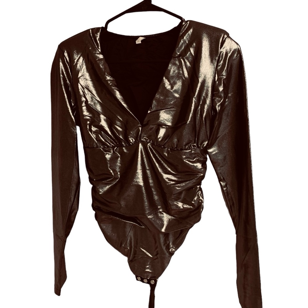 NWOT INTIMISSIMI METALLIC BODYSUIT